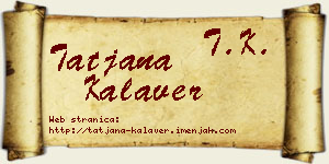 Tatjana Kalaver vizit kartica